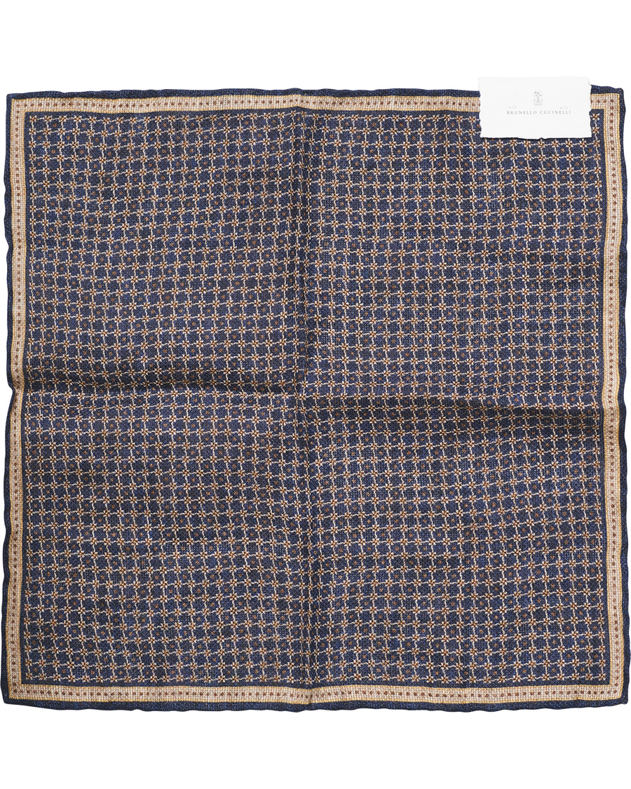 Herren | Brunello Cucinelli Pocket Square Navy | Brunello Cucinelli | Pocket Square Navy