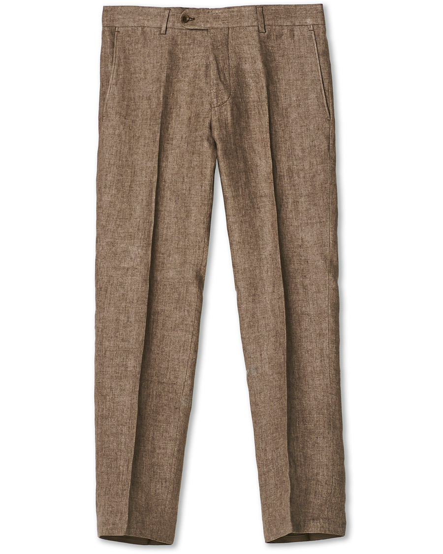 Herren | Hosen | Morris | Rodney Linen Trousers Brown