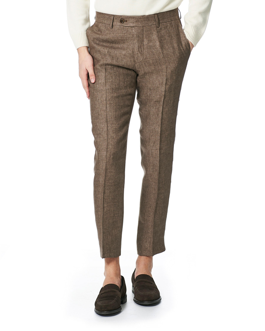 Herren | Hosen | Morris | Rodney Linen Trousers Brown
