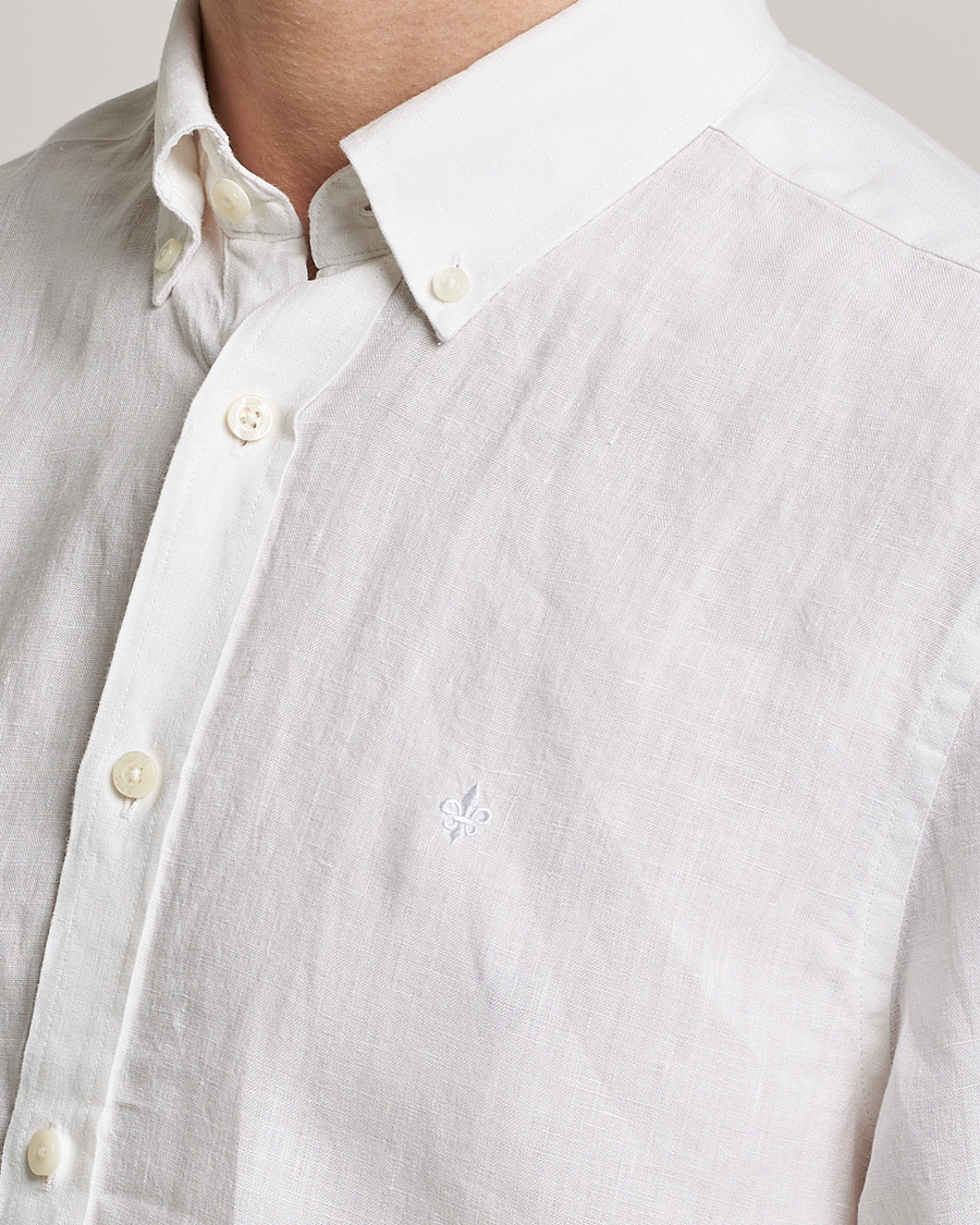 Herren | Hemden | Morris | Douglas Linen Button Down Shirt White