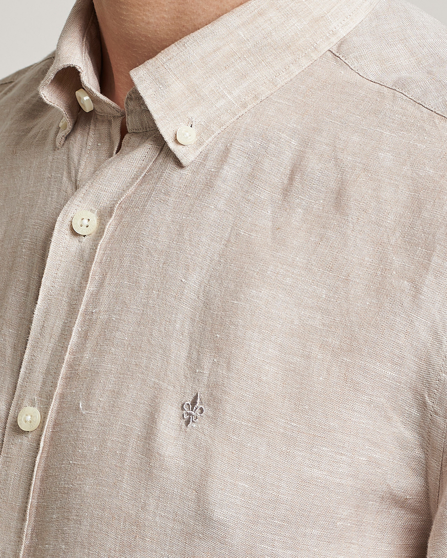 Herren | Hemden | Morris | Douglas Linen Button Down Shirt Khaki