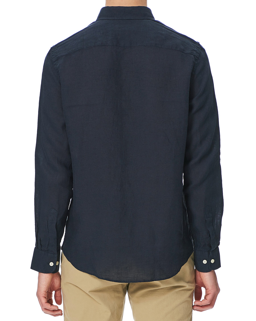 Herren | Hemden | Morris | Douglas Linen Shirt Dark Navy