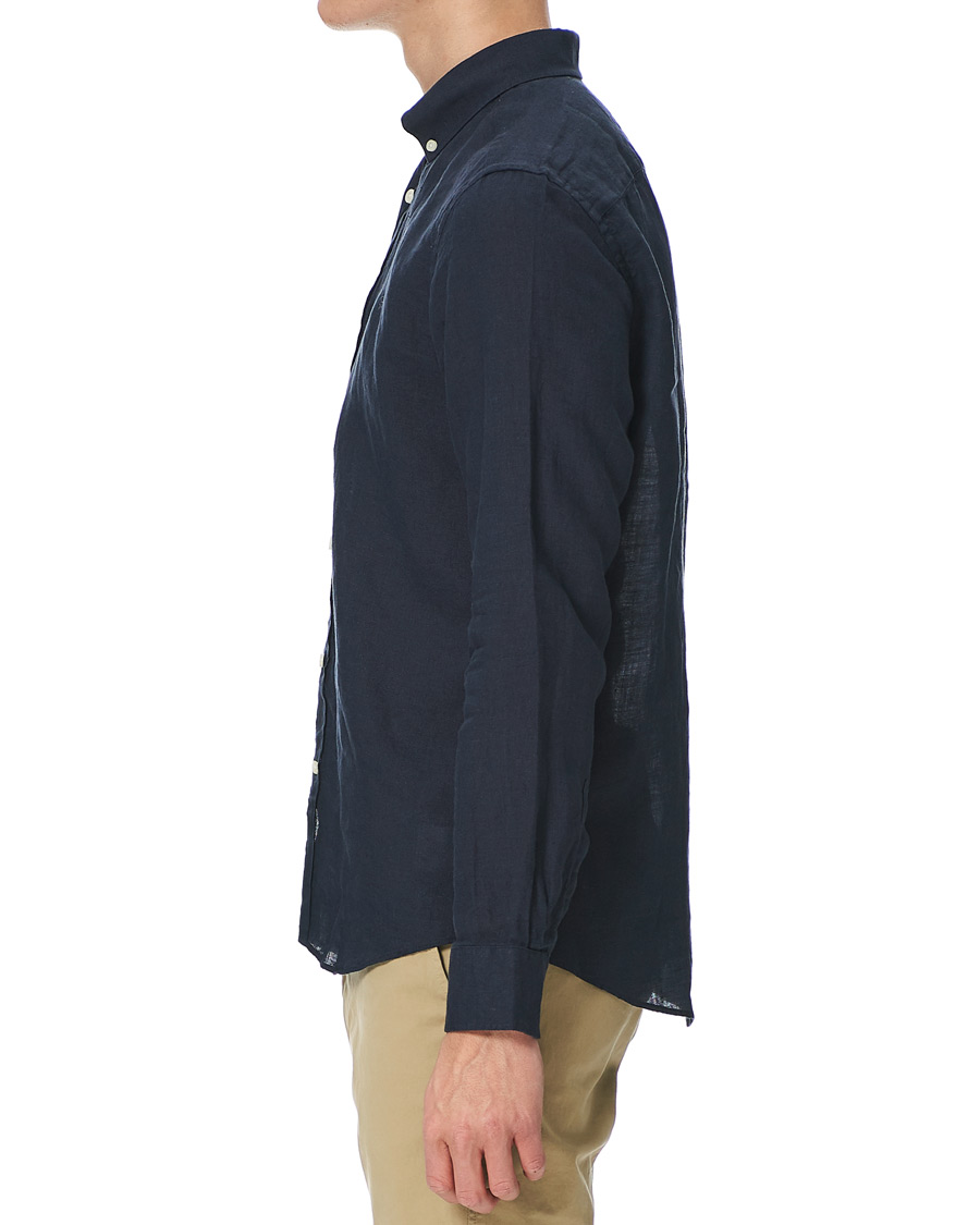 Herren | Hemden | Morris | Douglas Linen Shirt Dark Navy