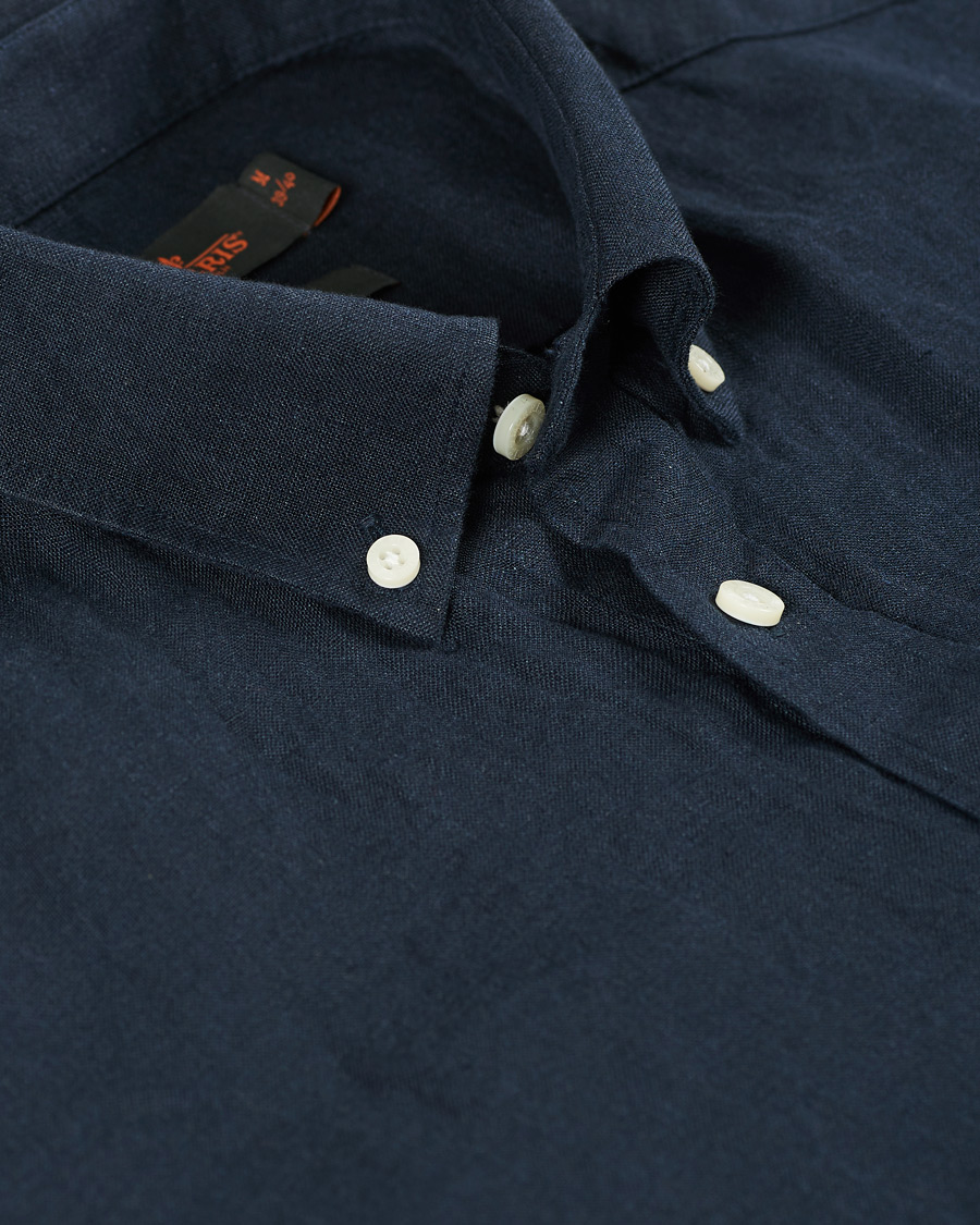 Herren | Hemden | Morris | Douglas Linen Shirt Dark Navy