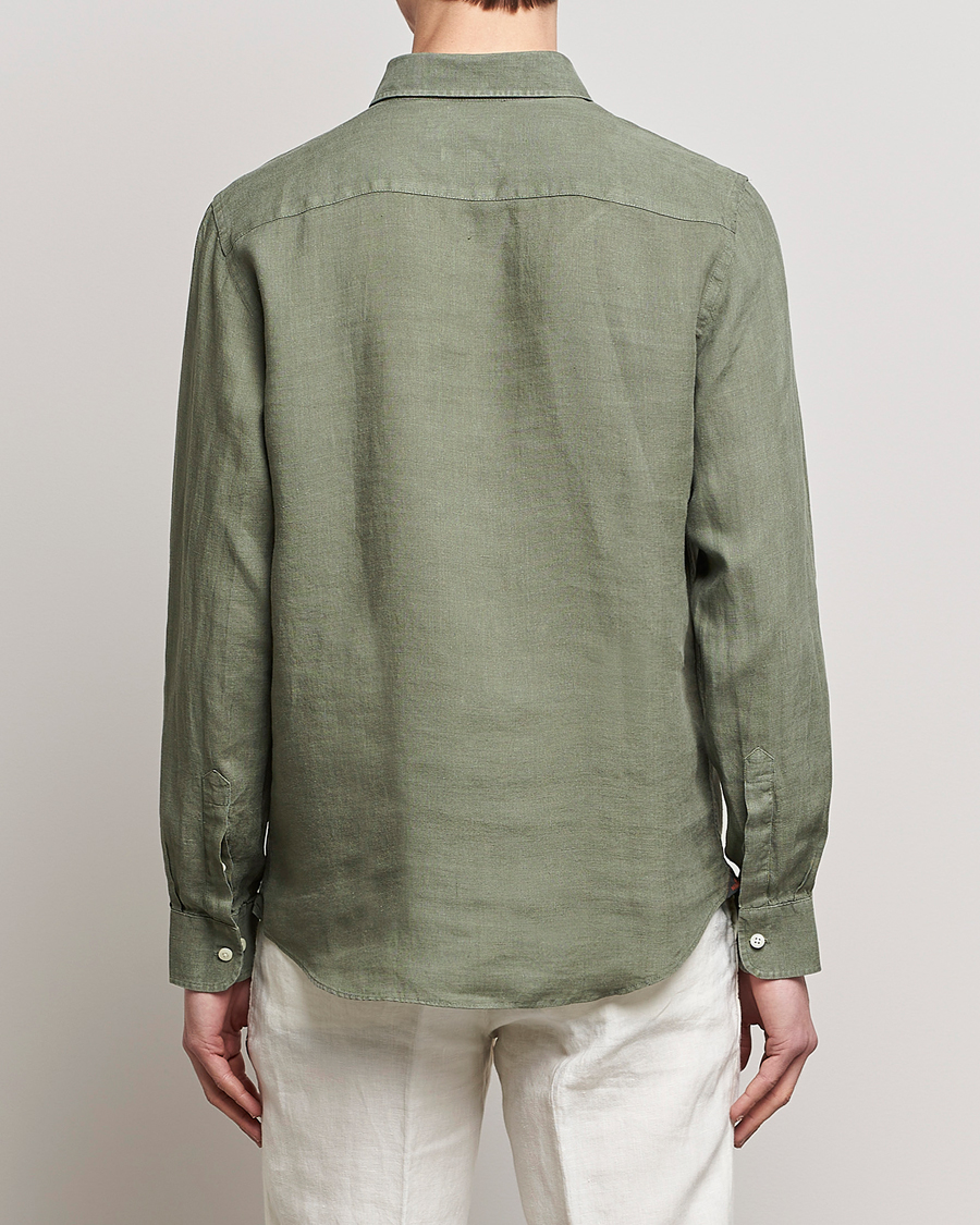 Herren | Hemden | Morris | Douglas Linen Button Down Shirt Olive