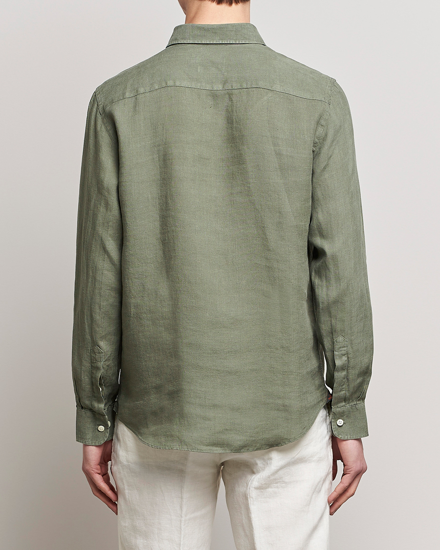 Herren | Hemden | Morris | Douglas Linen Button Down Shirt Olive