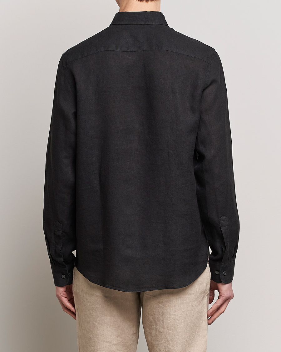 Herren | Hemden | Morris | Douglas Linen Button Down Shirt Black
