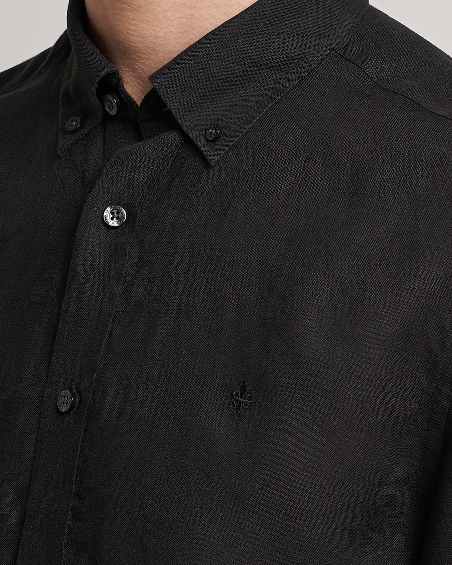 Herren | Hemden | Morris | Douglas Linen Button Down Shirt Black