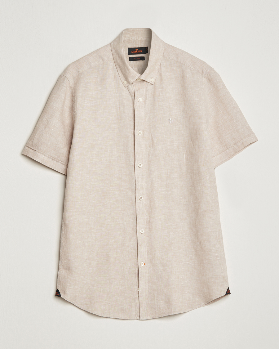 Herren | Hemden | Morris | Douglas Short Sleeve Linen Shirt Khaki XL