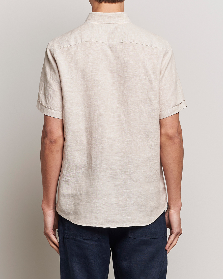 Herren | Hemden | Morris | Douglas Short Sleeve Linen Shirt Khaki XL