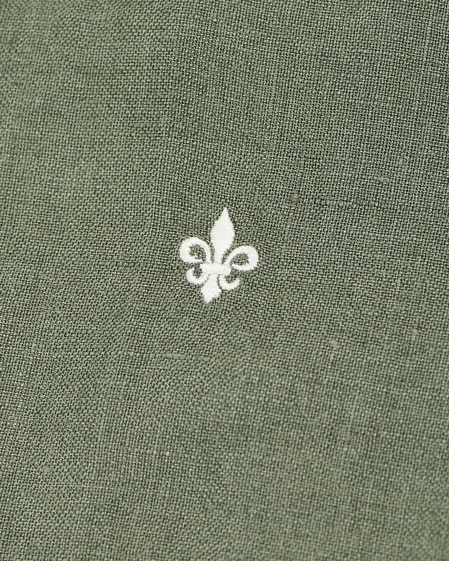 Herren | Hemden | Morris | Douglas Linen Short Sleeve Shirt Olive