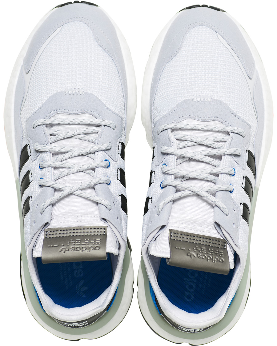 Adidas originals white and grey nite jogger hotsell