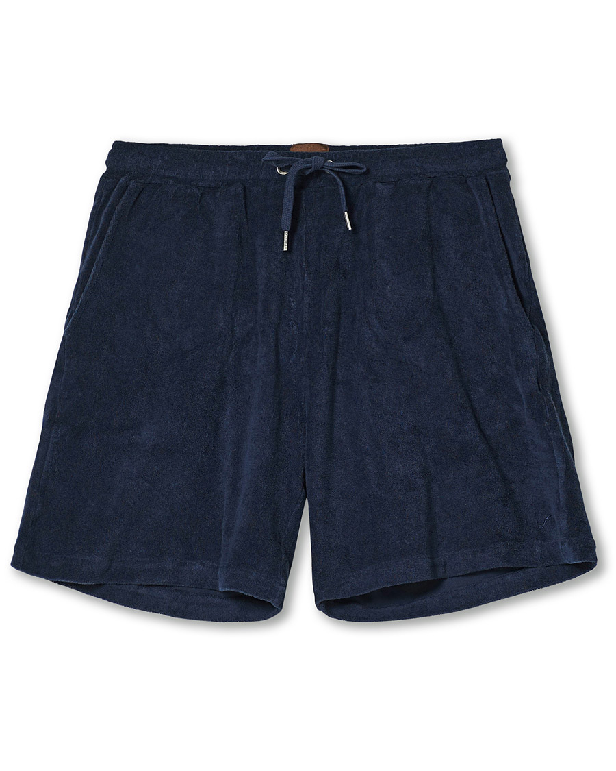 Herren | Shorts | Stenströms | Towelling Cotton Shorts Navy