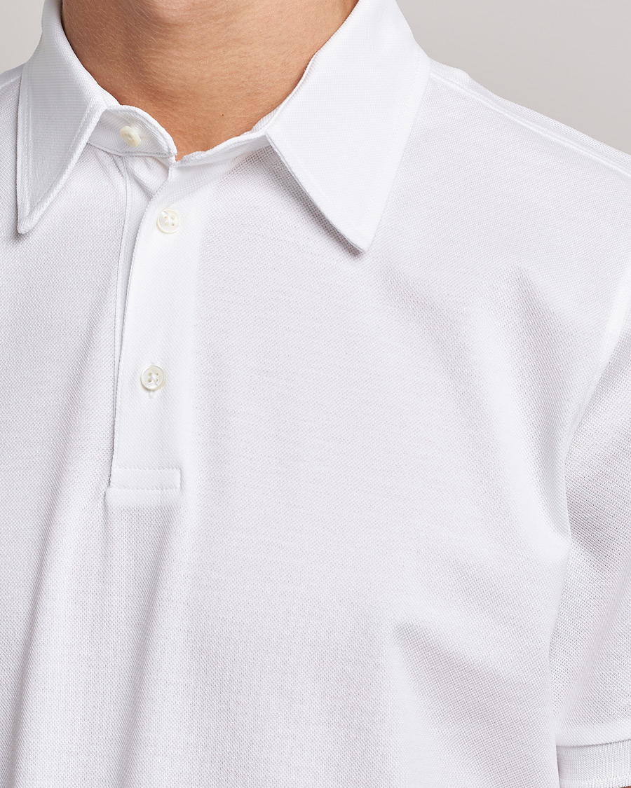 Herren | Poloshirt | Stenströms | Cotton Polo Shirt White
