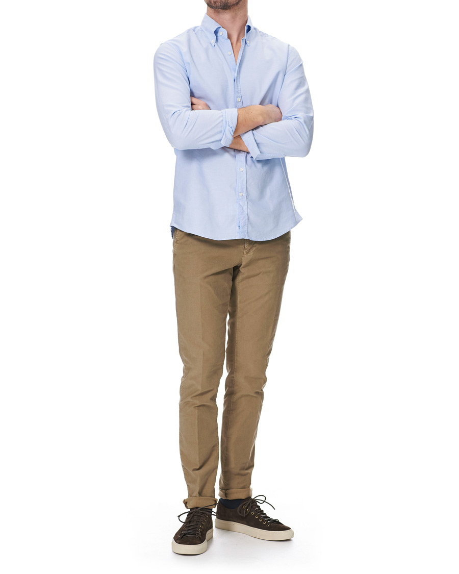 Herren | Hemden | Stenströms | Slimline Oxford Shirt Light Blue