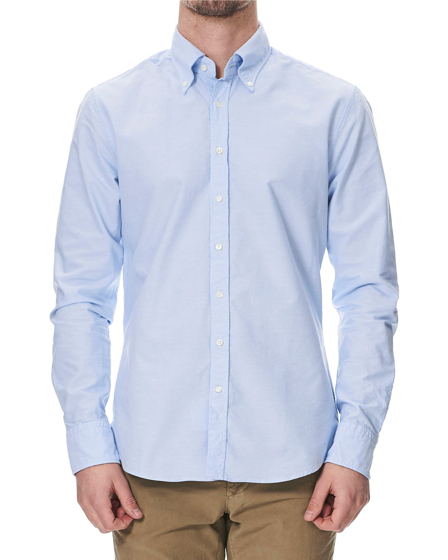 Herren | Hemden | Stenströms | Slimline Oxford Shirt Light Blue