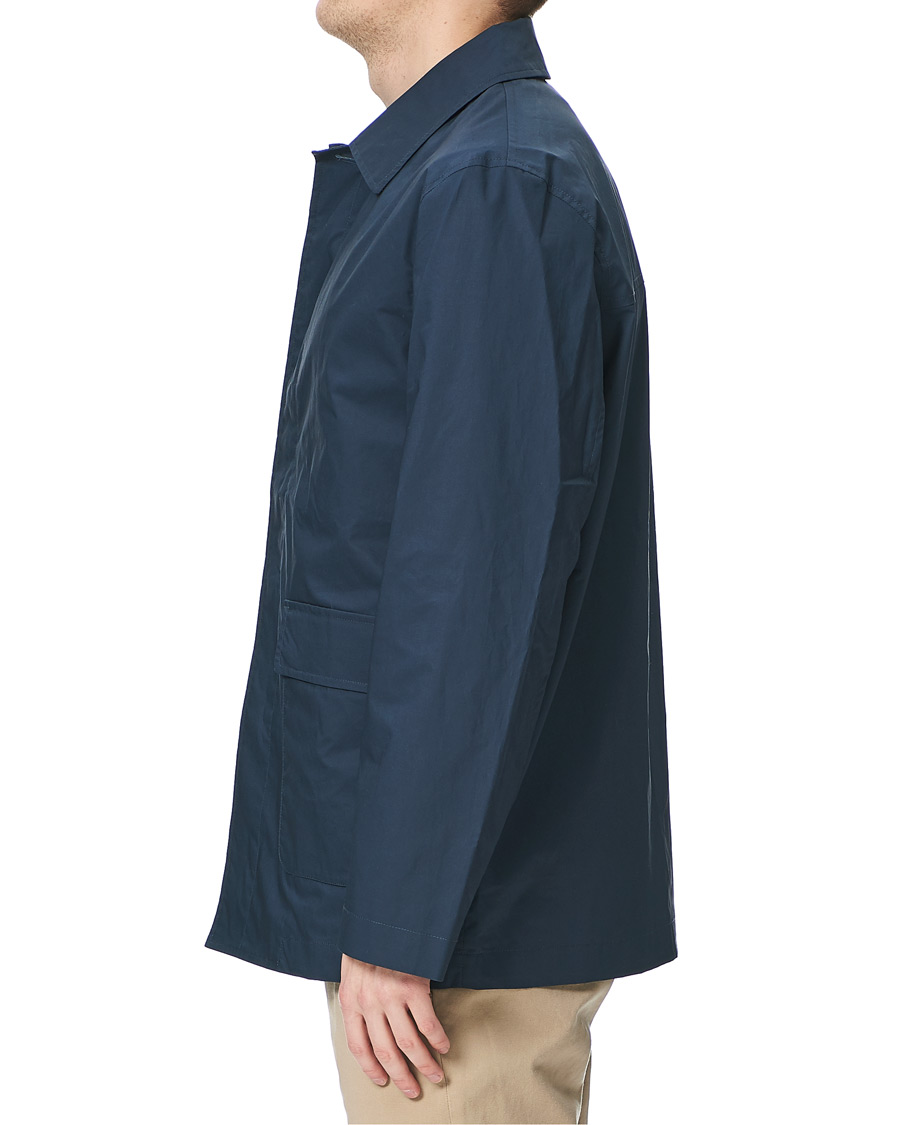 Herren | Jacken | Sunspel | Waxed Cotton Jacket Navy