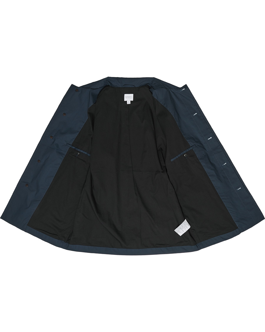Herren | Jacken | Sunspel | Waxed Cotton Jacket Navy
