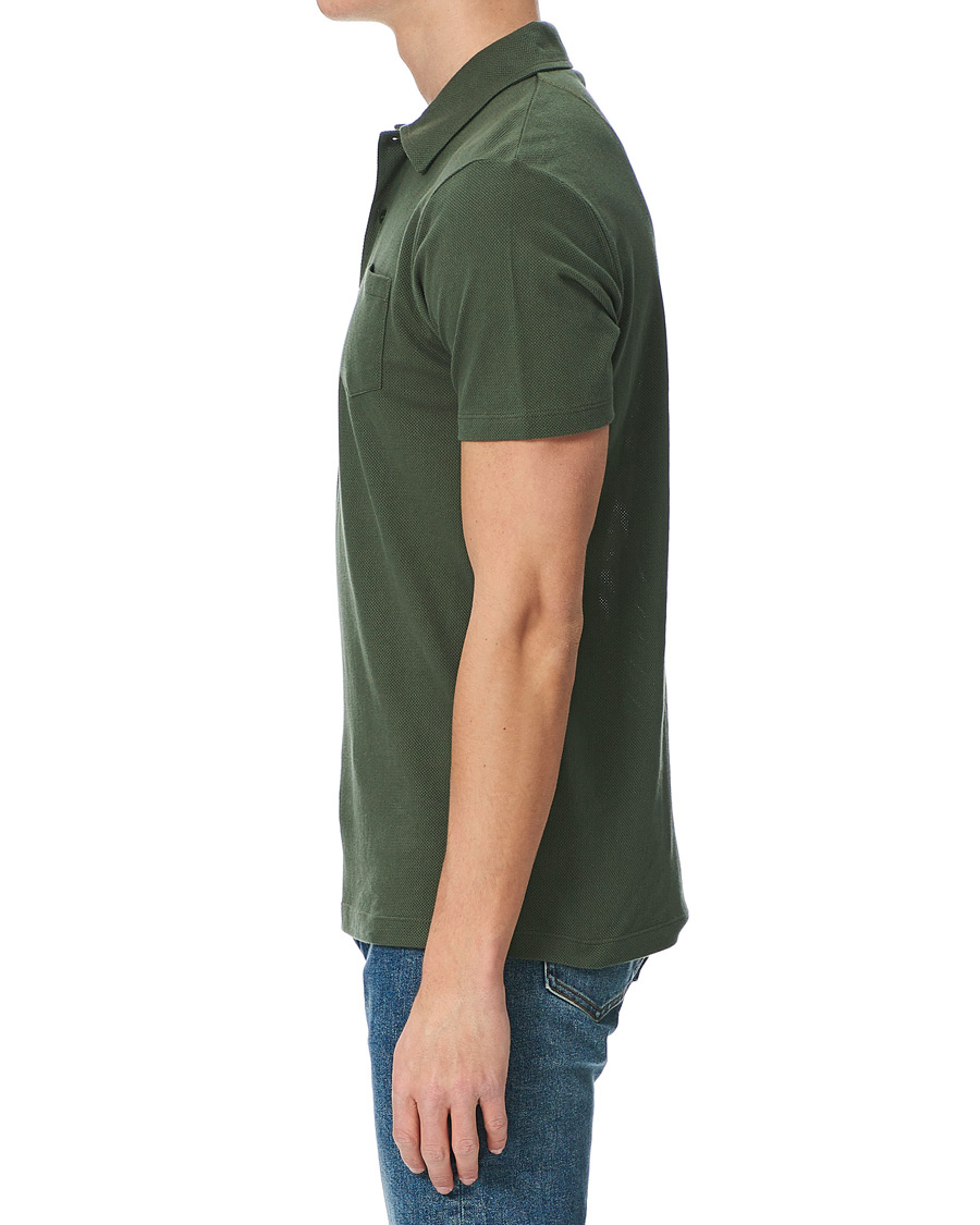 Herren | Poloshirts | Sunspel | Riviera Polo Shirt Dark Khaki