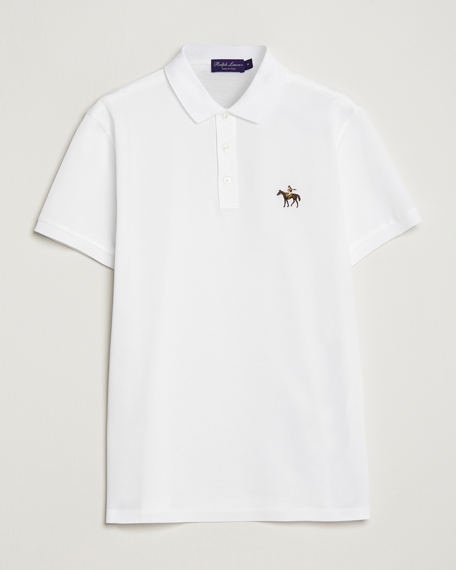 Herren | Kurzarm-Poloshirts | Ralph Lauren Purple Label | Mercerized Cotton Polo Classic White