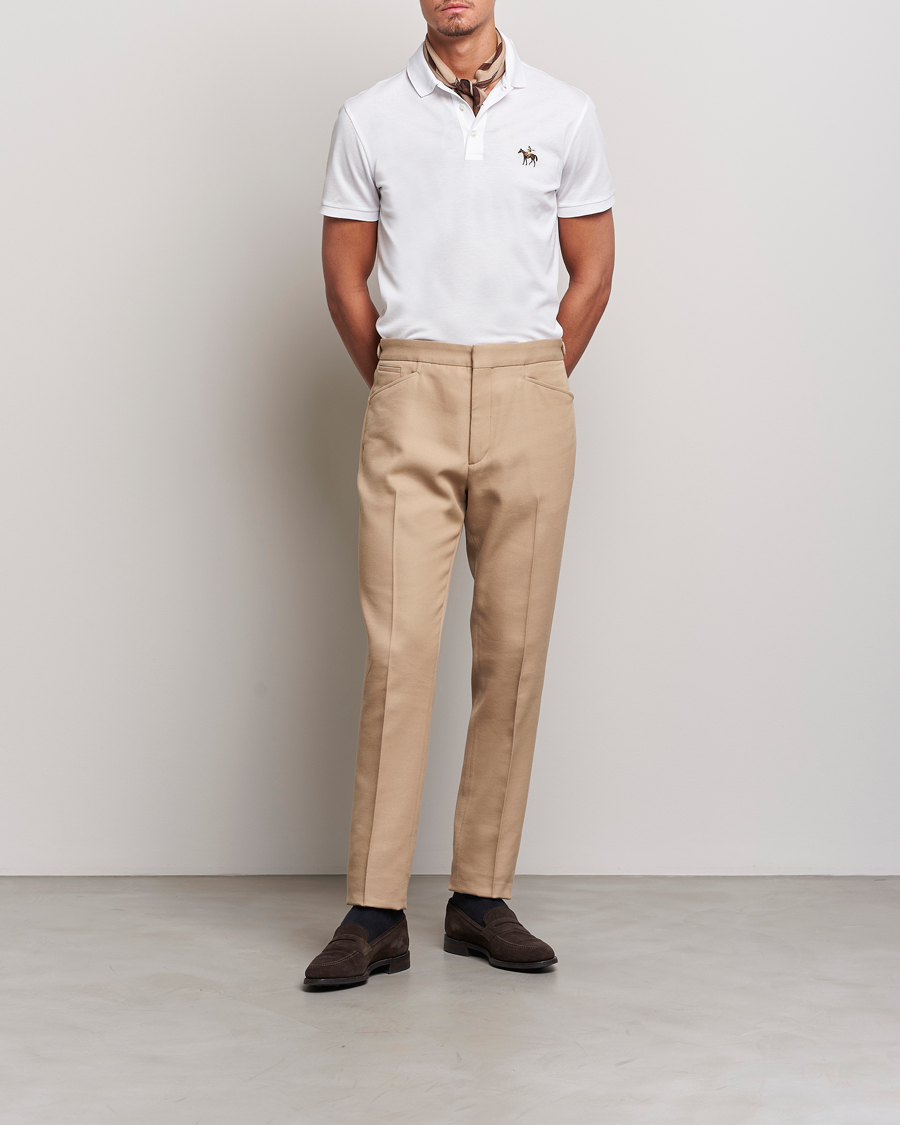 Ralph Lauren Purple Label Mercerized Cotton Polo Classic White bei Care of