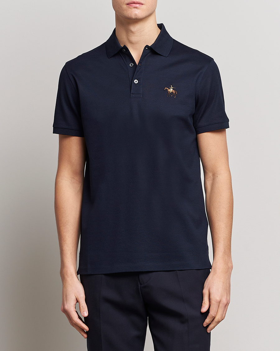 Herren | Poloshirts | Ralph Lauren Purple Label | Mercerized Cotton Polo Chairman Navy