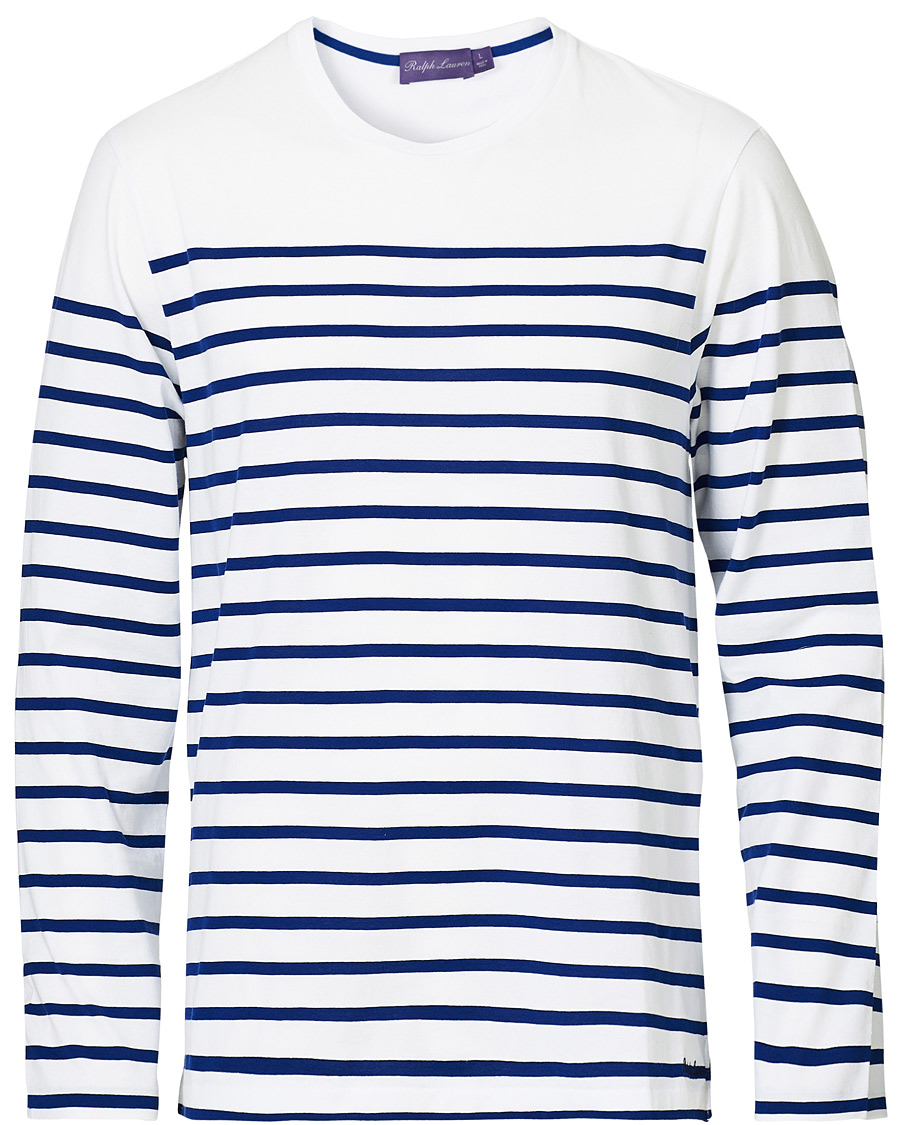 Herren | Pullover | Ralph Lauren Purple Label | Marine Light Pullover White/Royal Blue