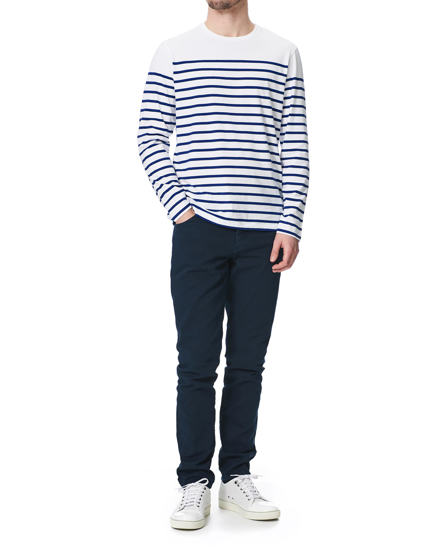 Herren | Pullover | Ralph Lauren Purple Label | Marine Light Pullover White/Royal Blue