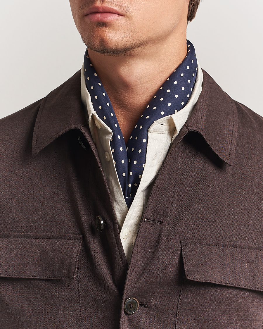Herren | Tücher | Ralph Lauren Purple Label | Printed Dot Scarf Navy