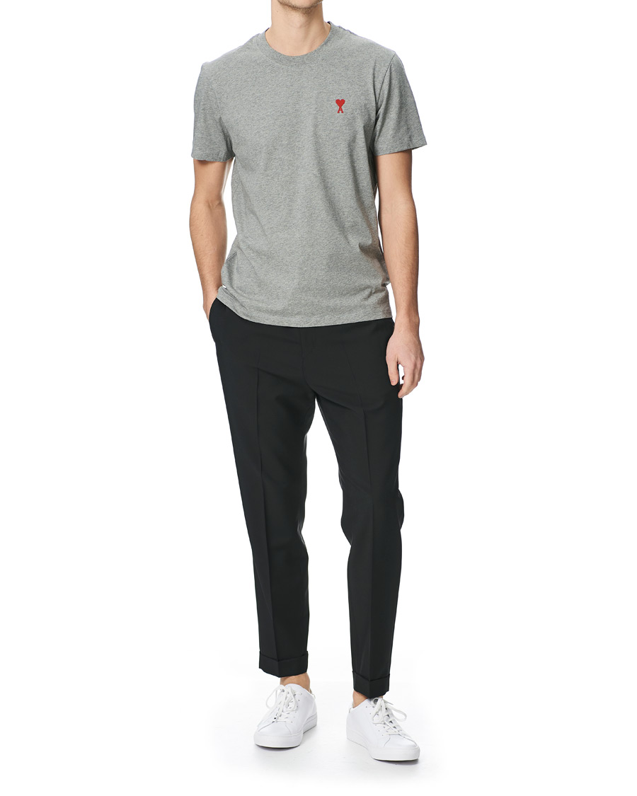 Herren | T-Shirts | AMI | Heart Short Sleeve Tee Heather Grey