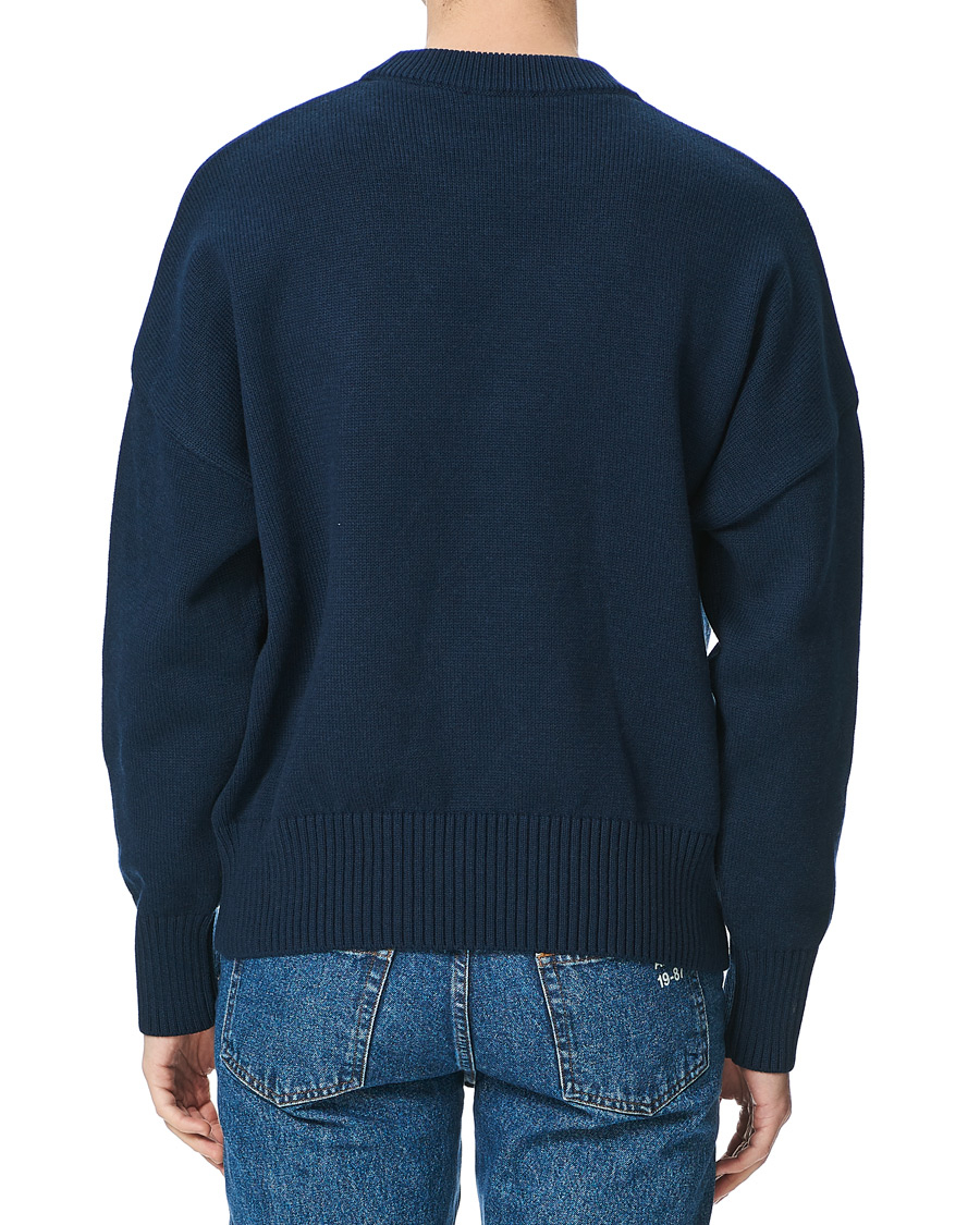 Herren | Pullover | AMI | Big Heart Oversize Sweater Navy