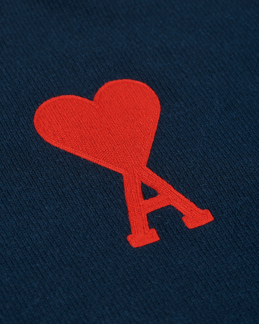 Herren | Pullover | AMI | Big Heart Oversize Sweater Navy