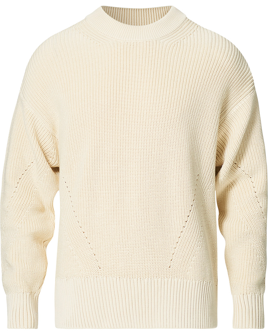 Herren | Pullover | AMI | Rib Stitch Sailor Sweater Off White