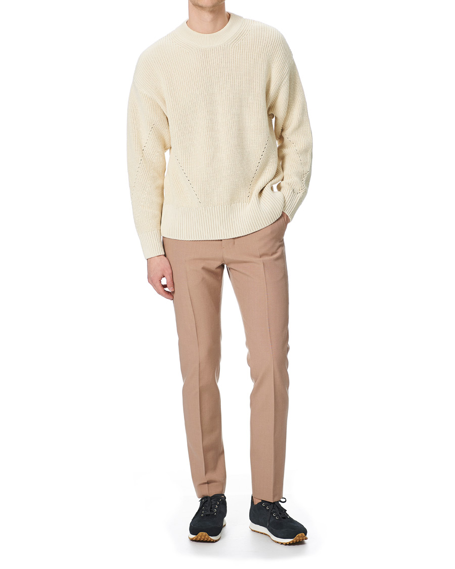 Herren | Pullover | AMI | Rib Stitch Sailor Sweater Off White