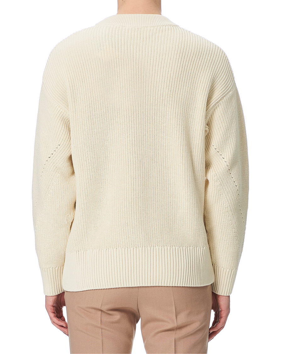 Herren | Pullover | AMI | Rib Stitch Sailor Sweater Off White
