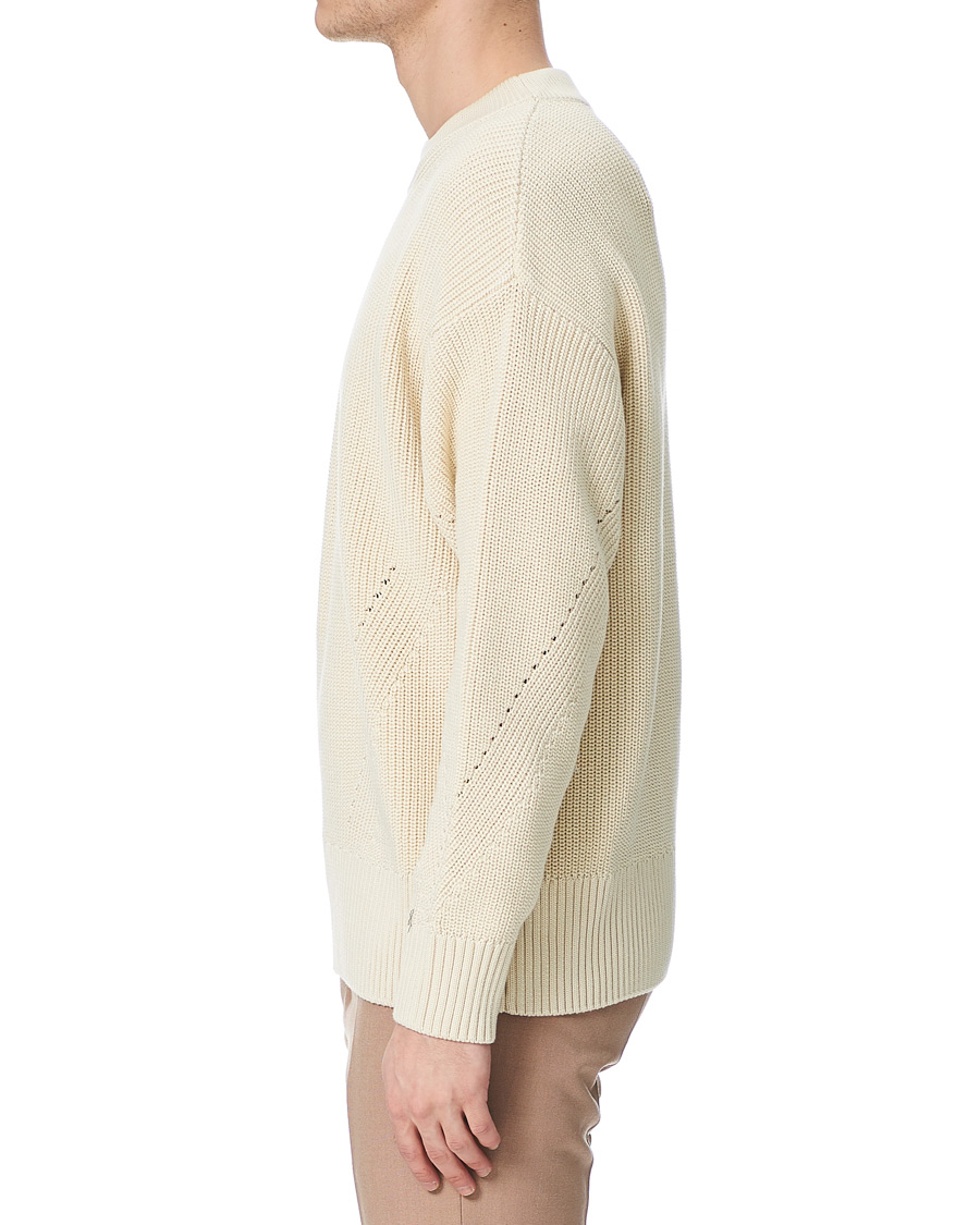 Herren | Pullover | AMI | Rib Stitch Sailor Sweater Off White