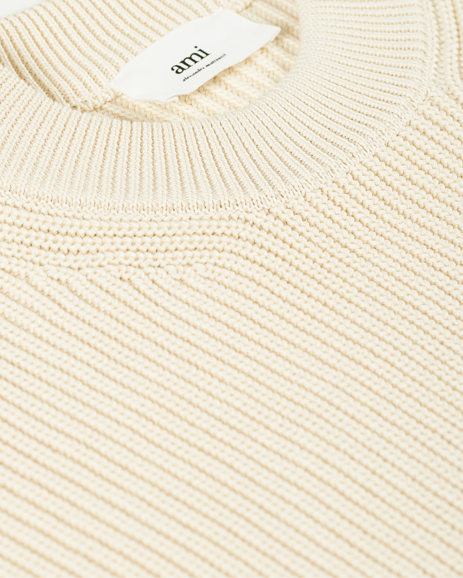 Herren | Pullover | AMI | Rib Stitch Sailor Sweater Off White