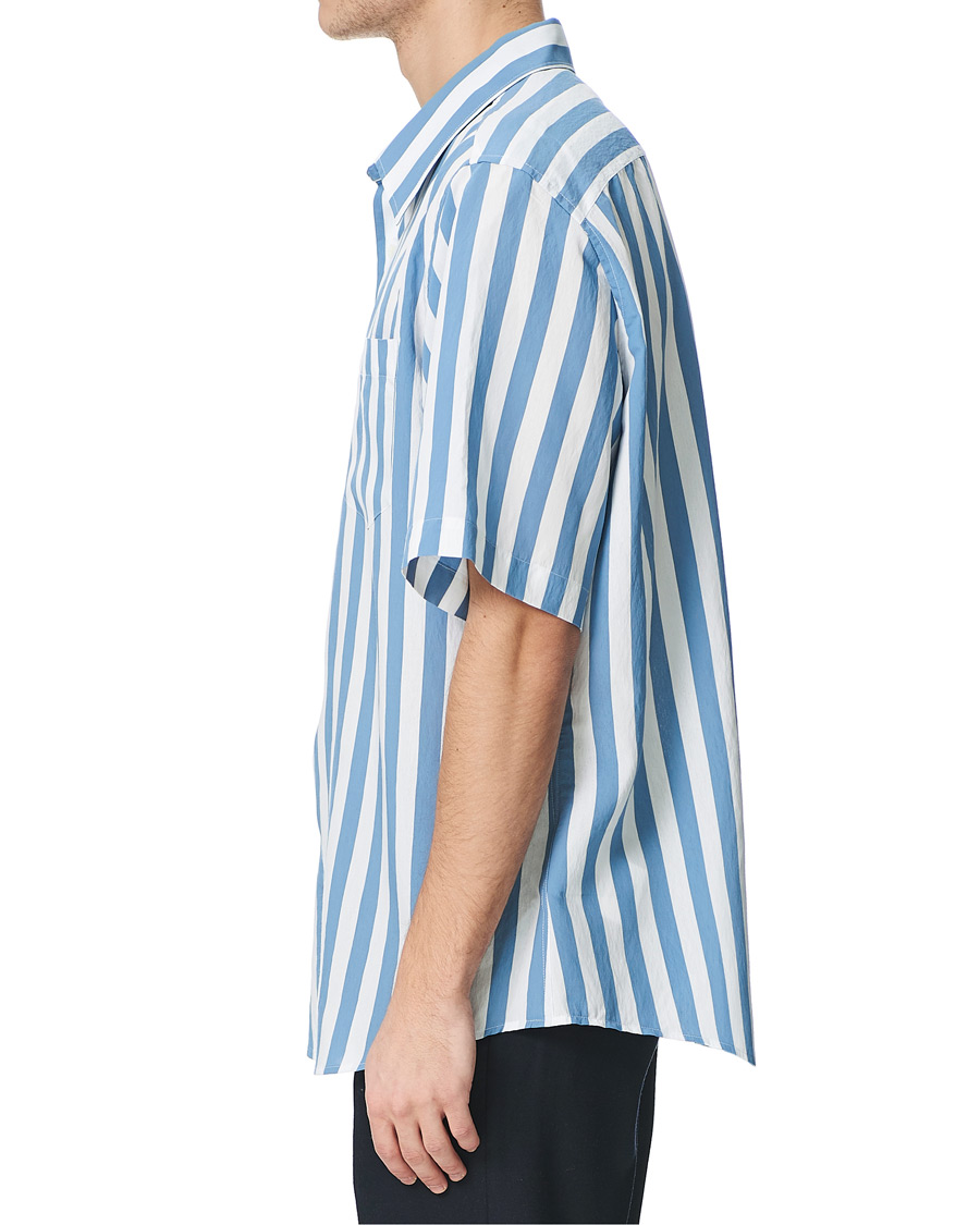Herren | Hemden | AMI | Summer Fit Short Sleeve Shirt Light Blue/White