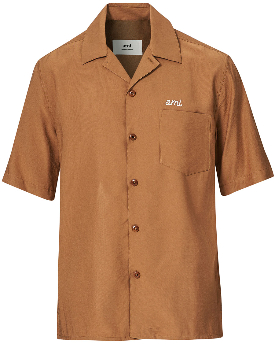 Herren | Hemden | AMI | Signature Camp Collar Shirt Beige