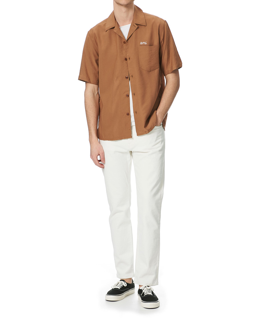 Herren | Hemden | AMI | Signature Camp Collar Shirt Beige