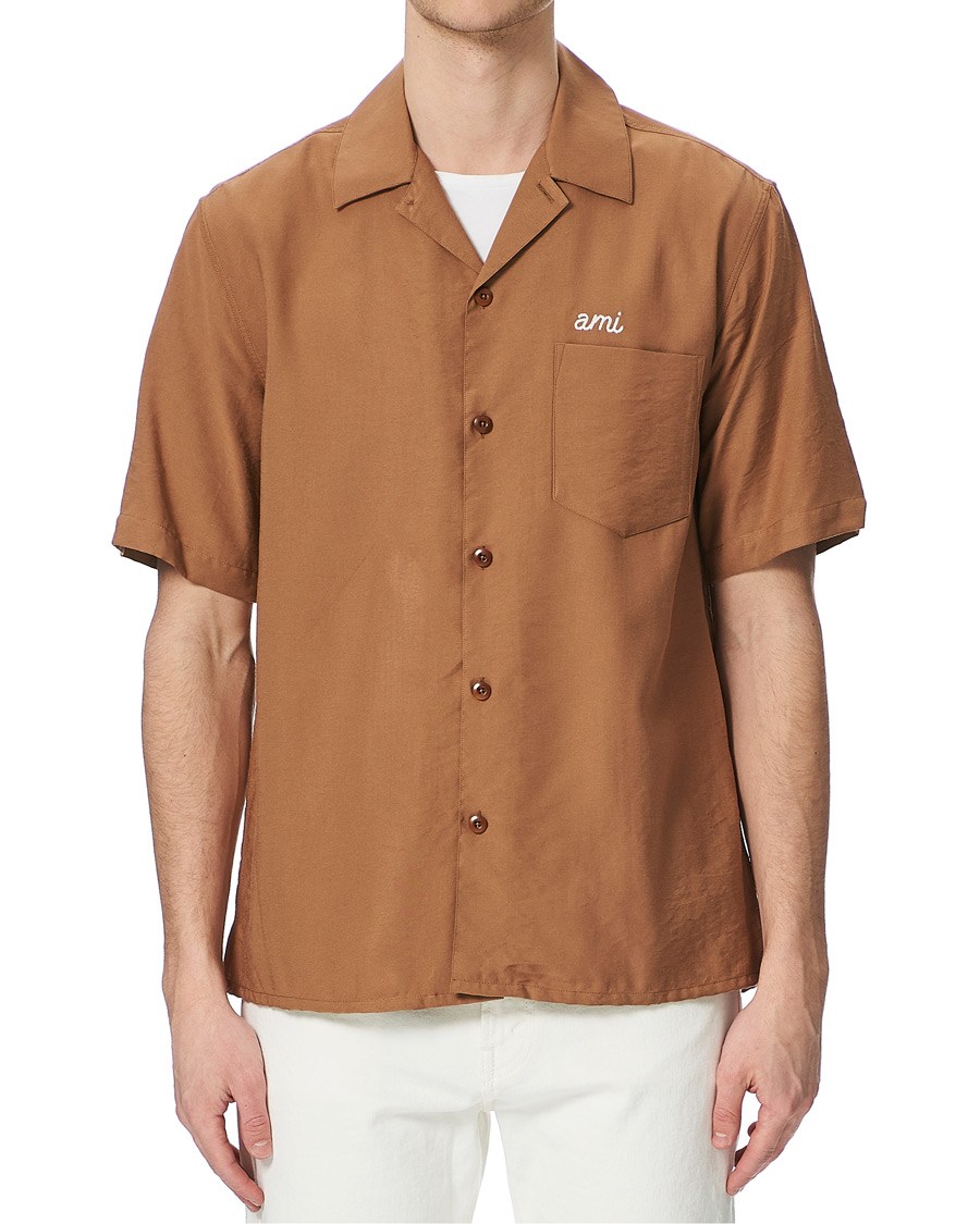 Herren | Hemden | AMI | Signature Camp Collar Shirt Beige