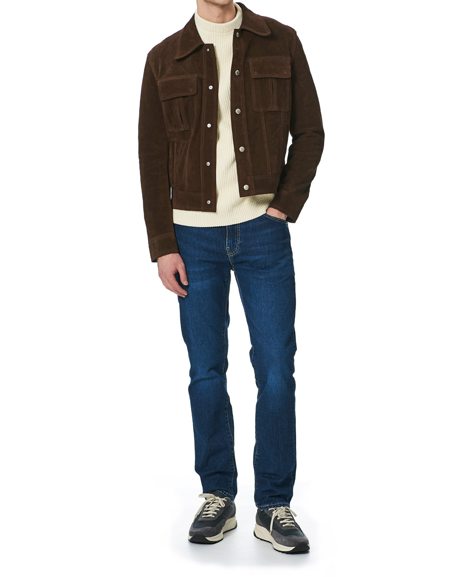 Herren | Jacken | AMI | Unlined Leather Jacket Chocolate Suede