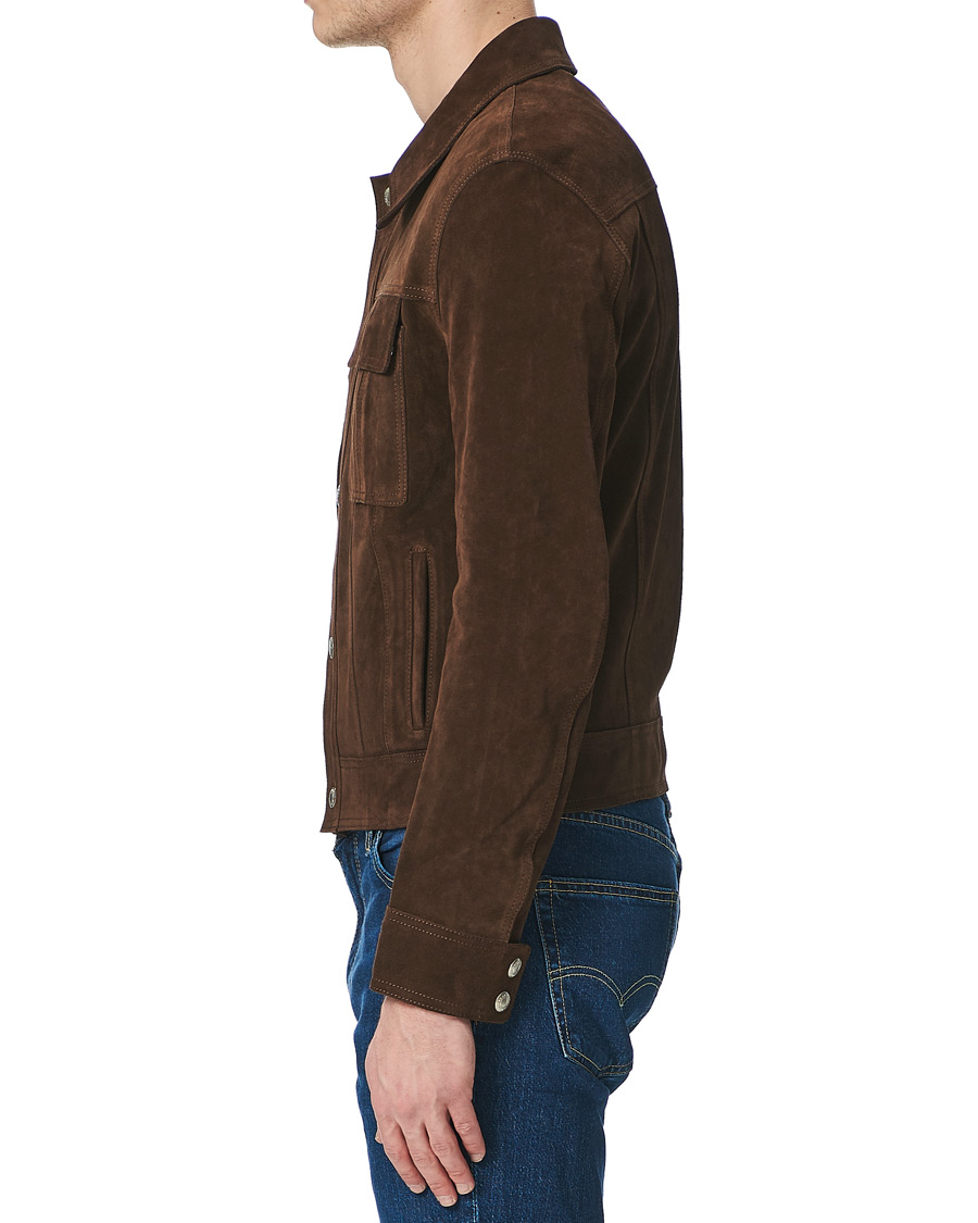 Herren | Jacken | AMI | Unlined Leather Jacket Chocolate Suede