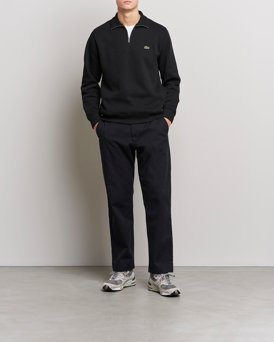 Herren | Pullover | Lacoste | Rib Interlock Half Zip Black