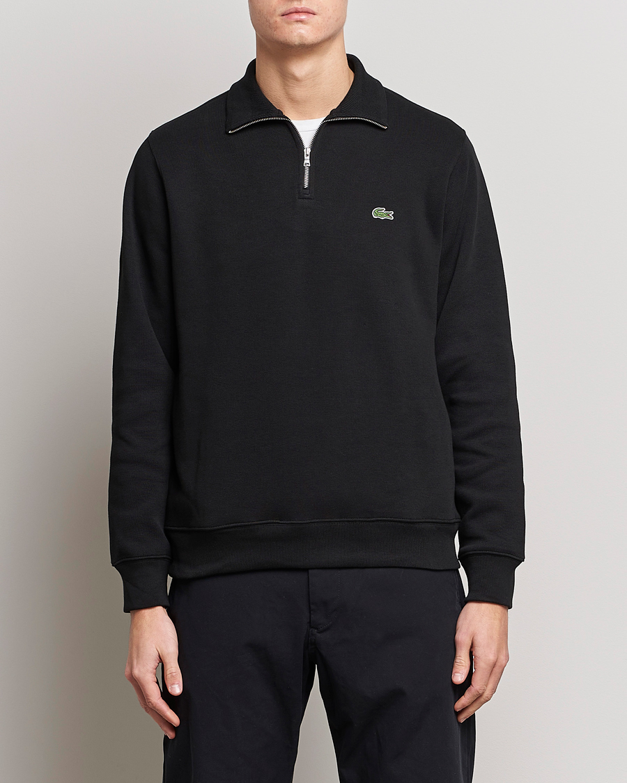 Herren | Lacoste | Lacoste | Rib Interlock Half Zip Black