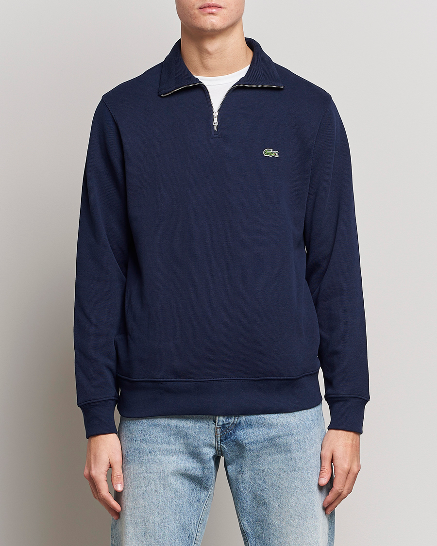 Lacoste Rib Interlock Half Zip Navy bei Care of Carl