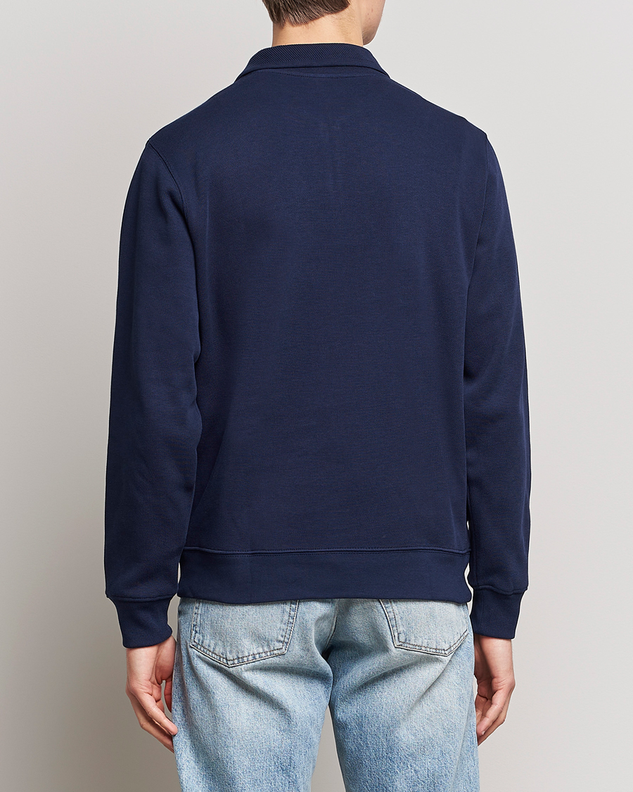 Herren | Pullover | Lacoste | Rib Interlock Half Zip Navy