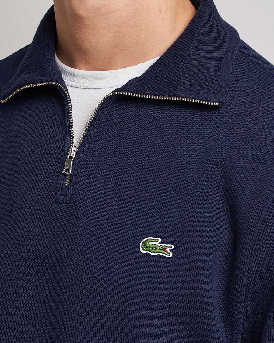Herren | Pullover | Lacoste | Rib Interlock Half Zip Navy