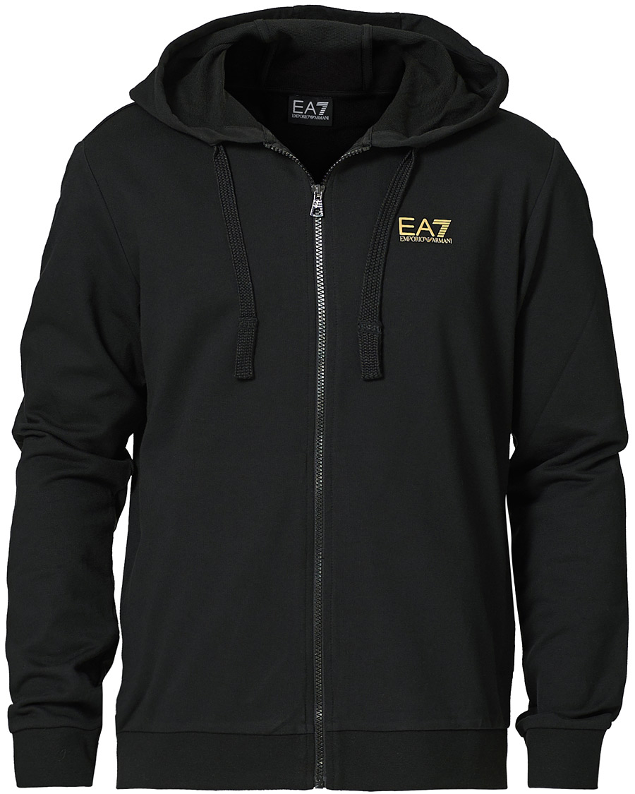 Herren | Pullover | EA7 | Train Core Full Zip Hoodie Black/Gold