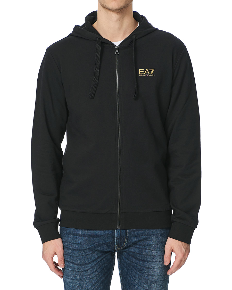 Herren | Pullover | EA7 | Train Core Full Zip Hoodie Black/Gold